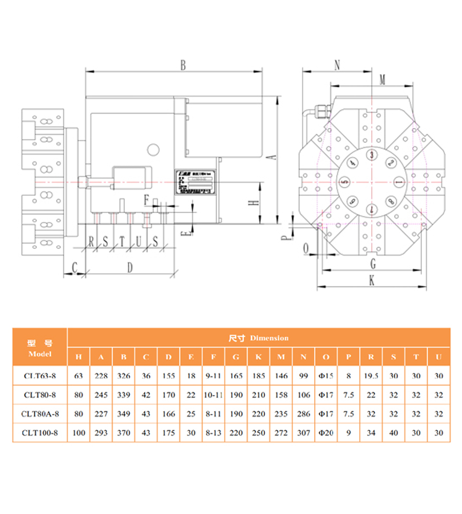 Схема револьверной головки CLT100-12
